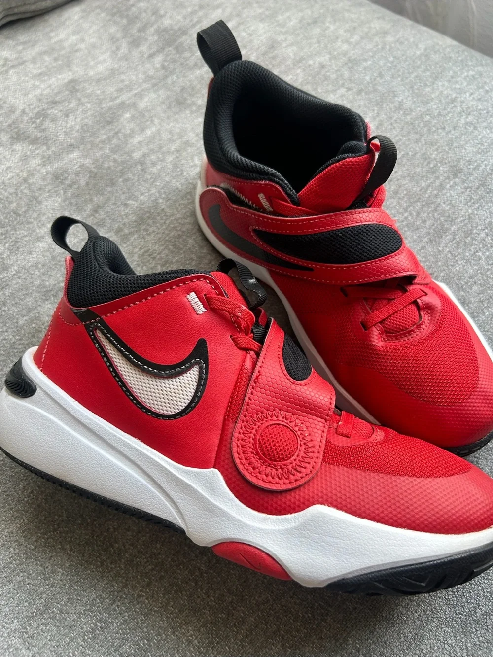 Nike kids red basketball athletic sneakers size 5.5y